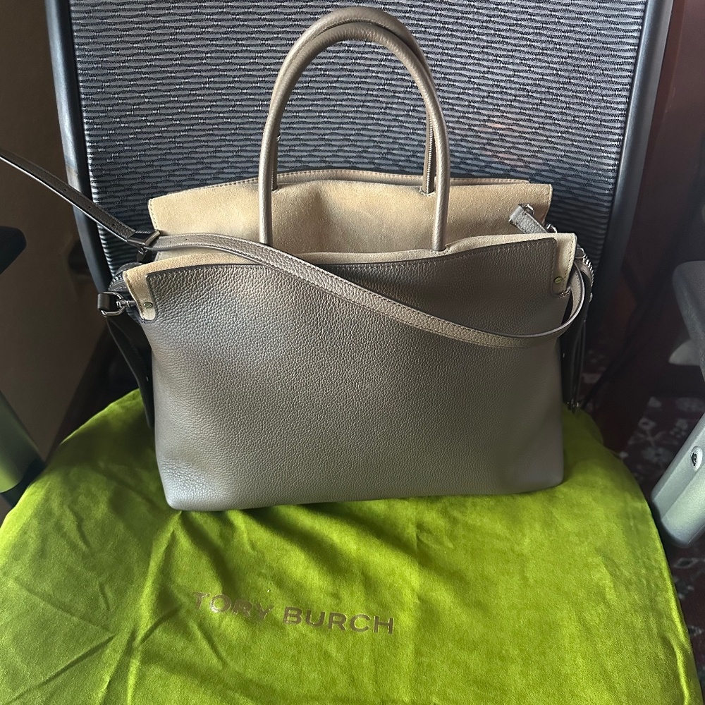 Tory Burch Large Mercer Pebbled Satchel